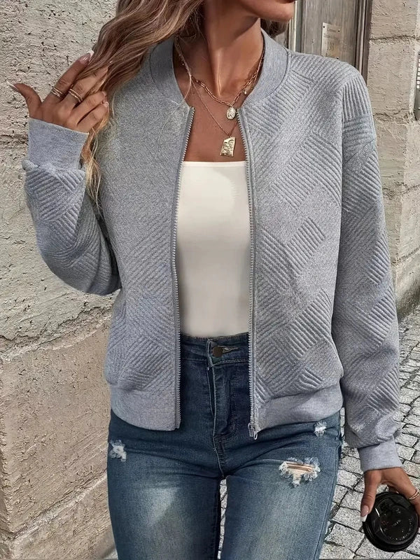 Bomber jacket women lightweight zip