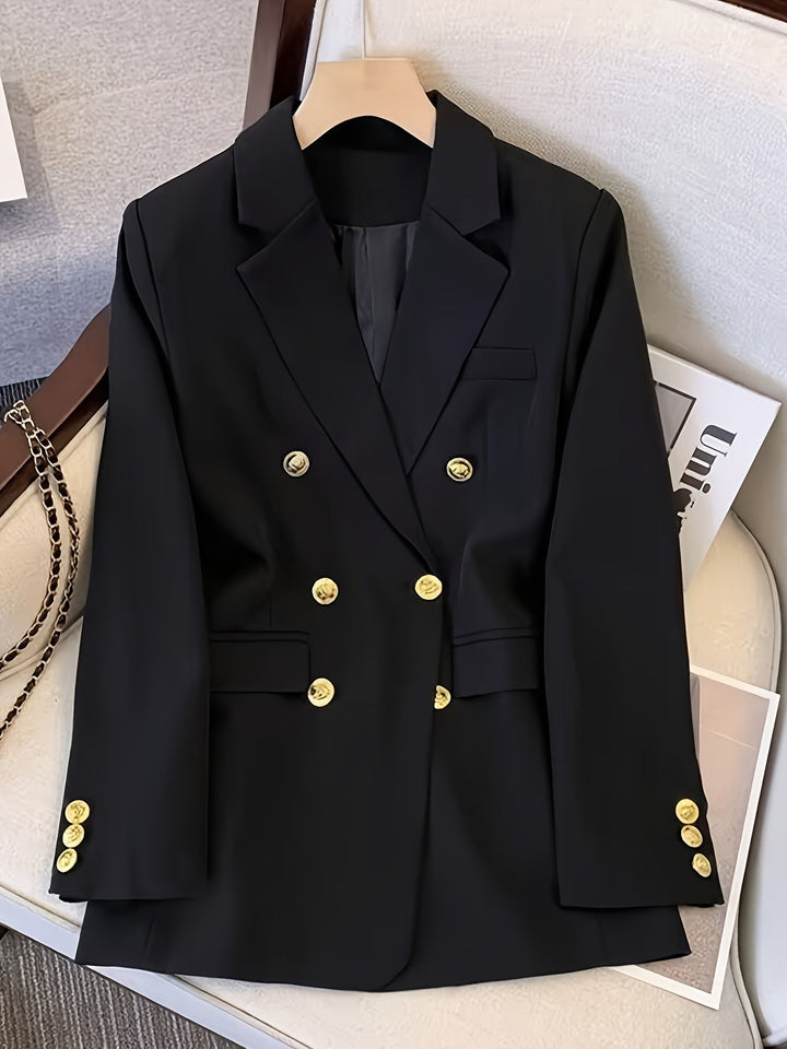 Gold button blazer women