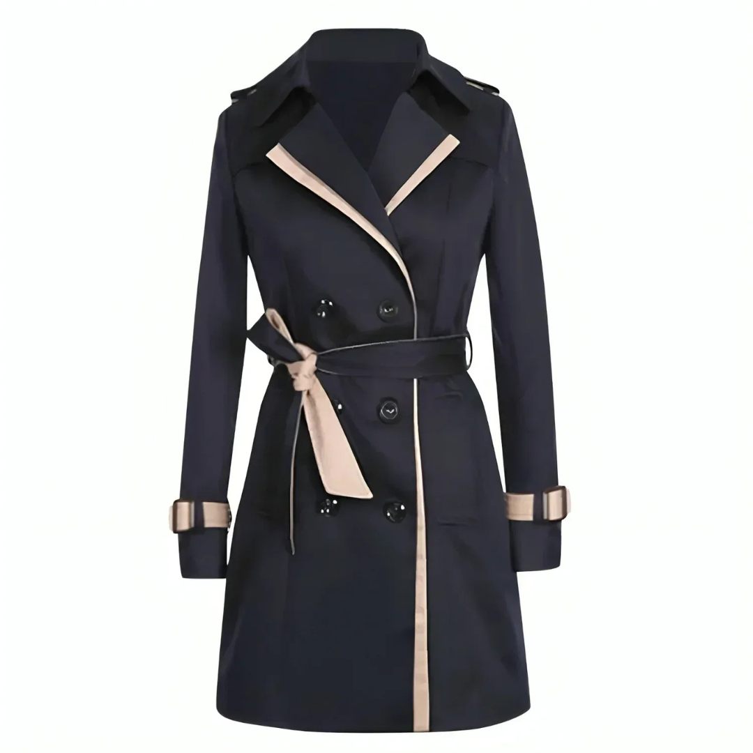 Long trench coat women black