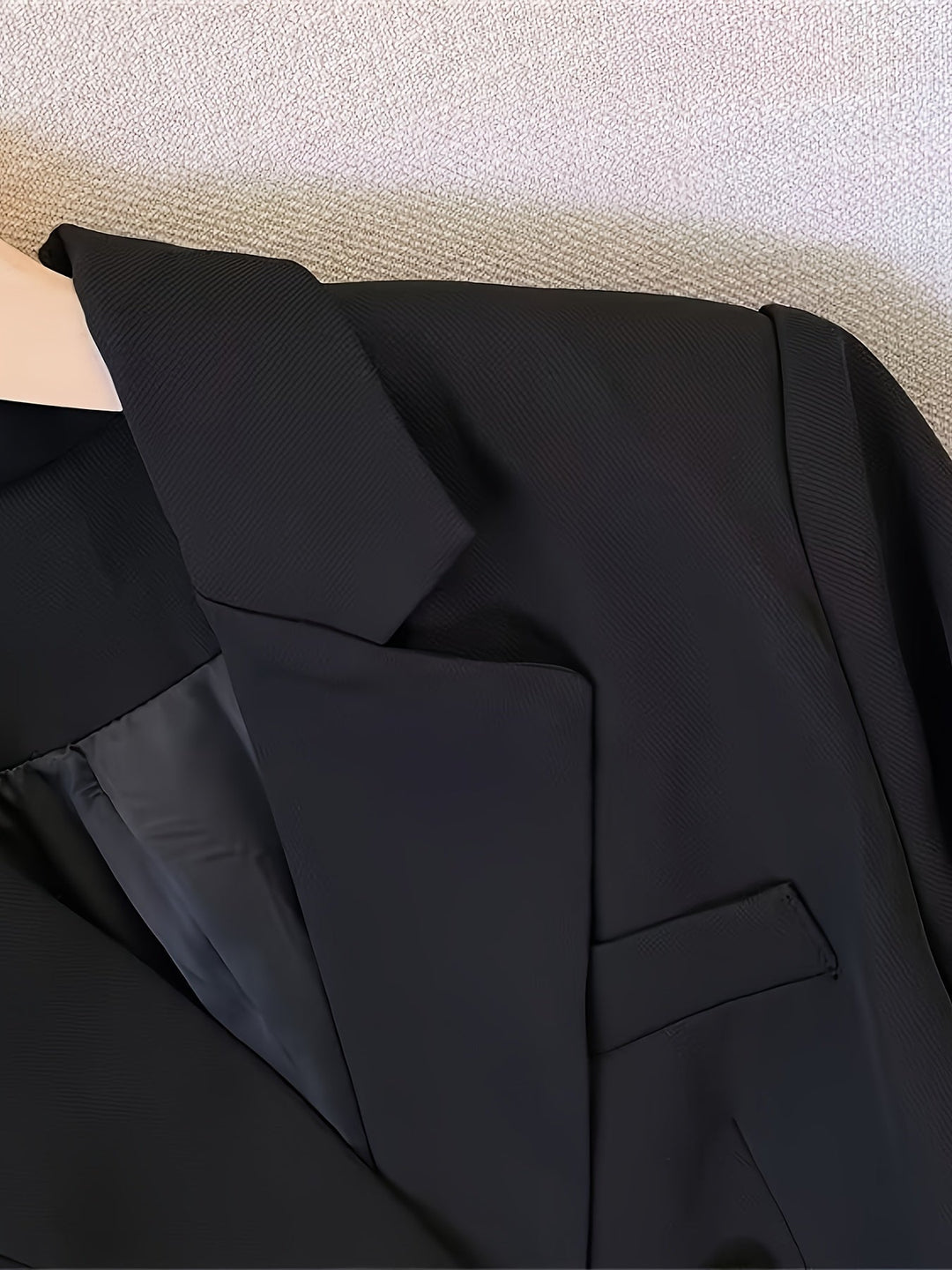 Gold button blazer women detail