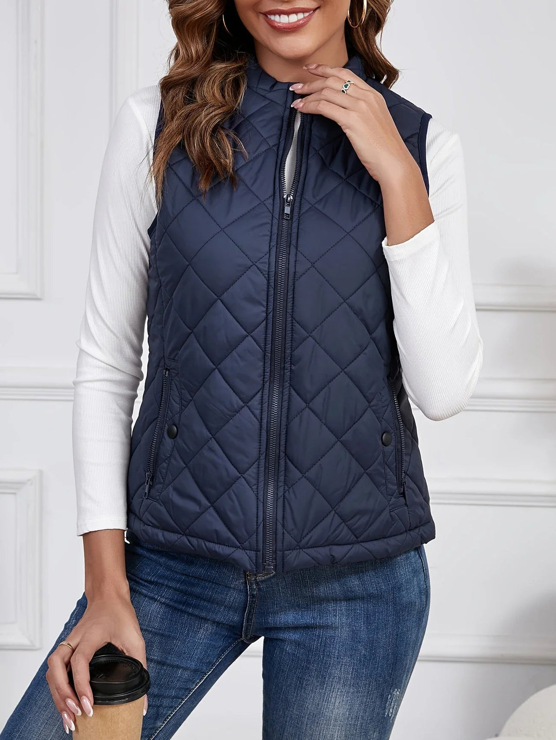 Quilted gilet women colour range