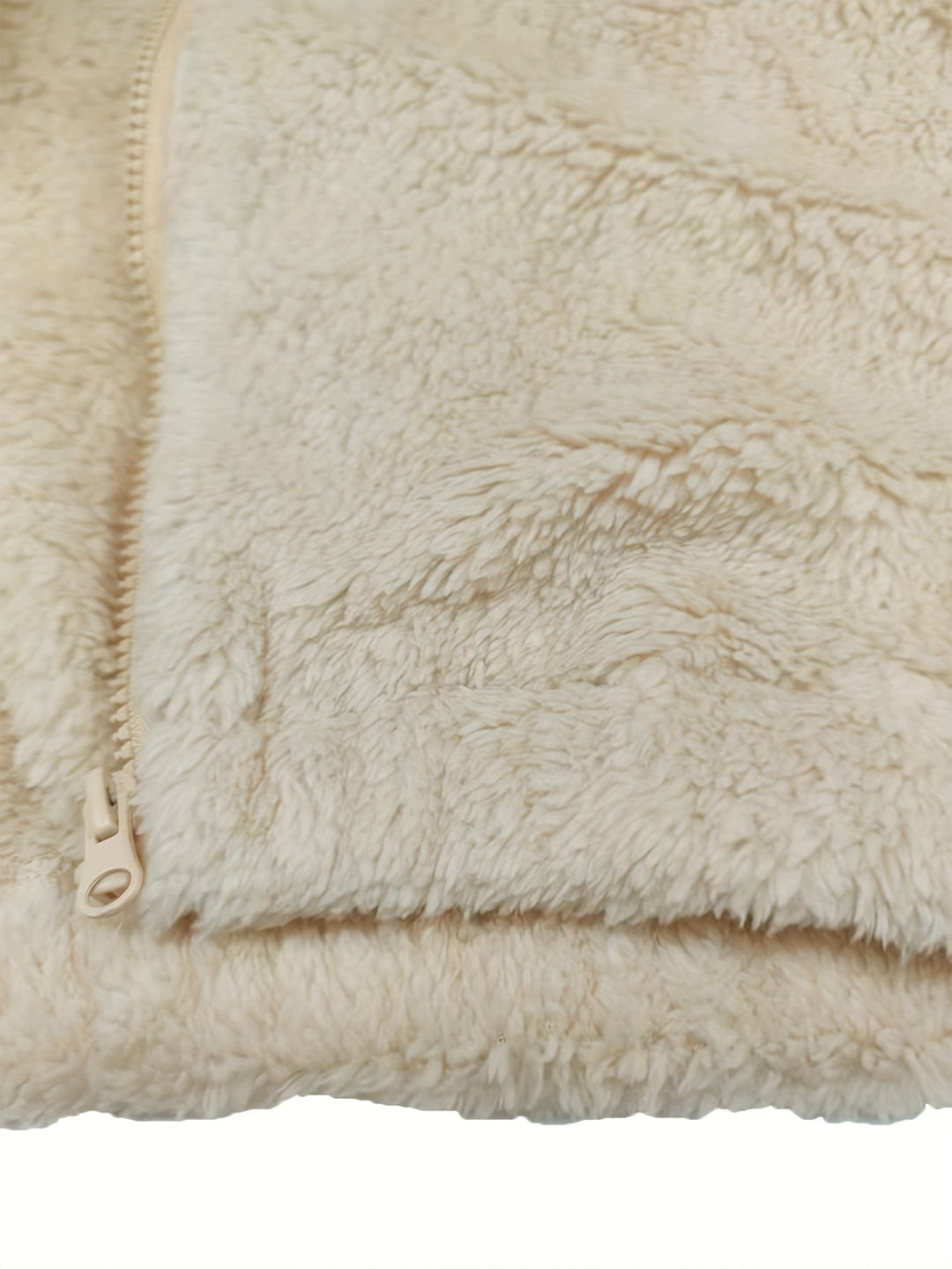 Teddy fleece gilet women detail