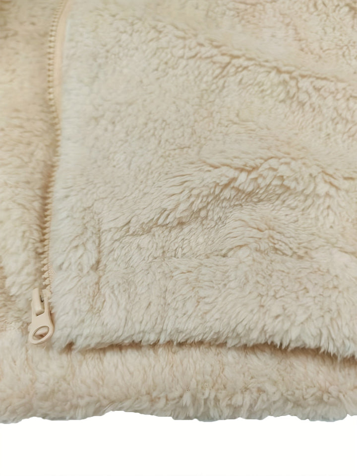 Teddy fleece gilet women detail