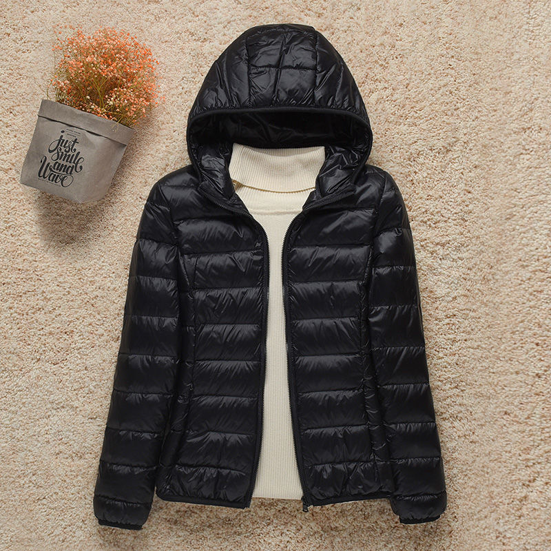 Ultralight quilted jacket women high collar