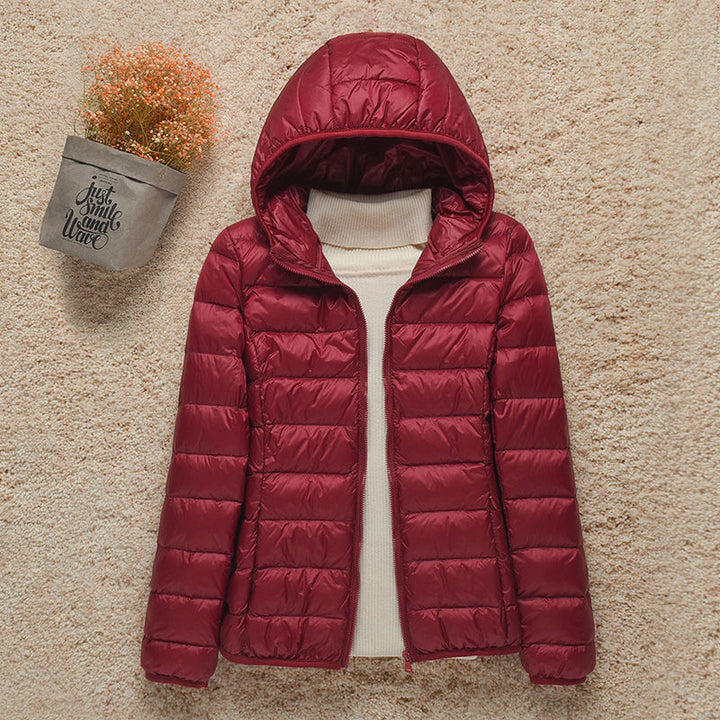 Ultralight quilted jacket women detail