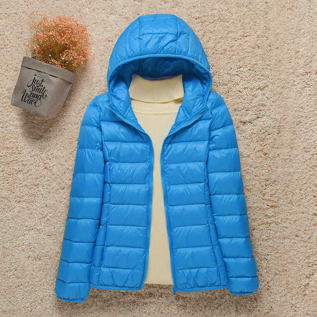 Ultralight quilted jacket women detail