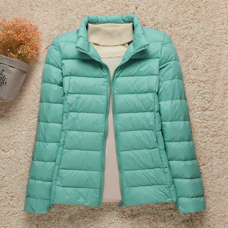 Ultralight quilted jacket women detail
