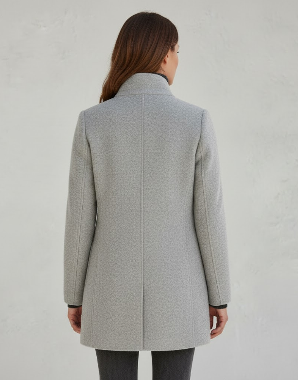 Short wool blend coat women colour range