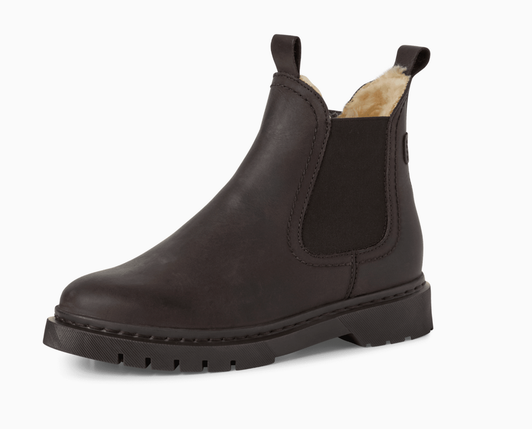 Men's Lined Chelsea Boots with Chunky Lug Sole and Elasticated Side Panels