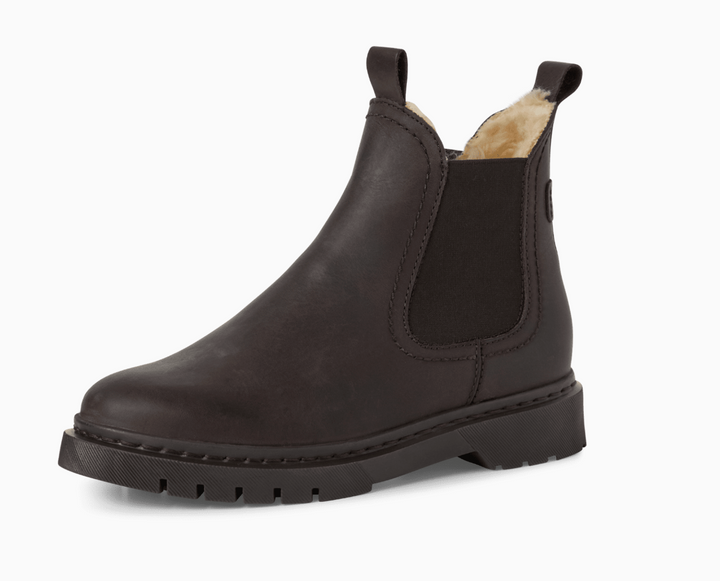Men's Lined Chelsea Boots with Chunky Lug Sole and Elasticated Side Panels
