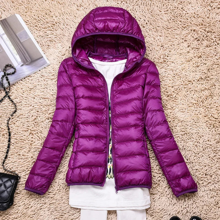 Ultralight down jacket women detail