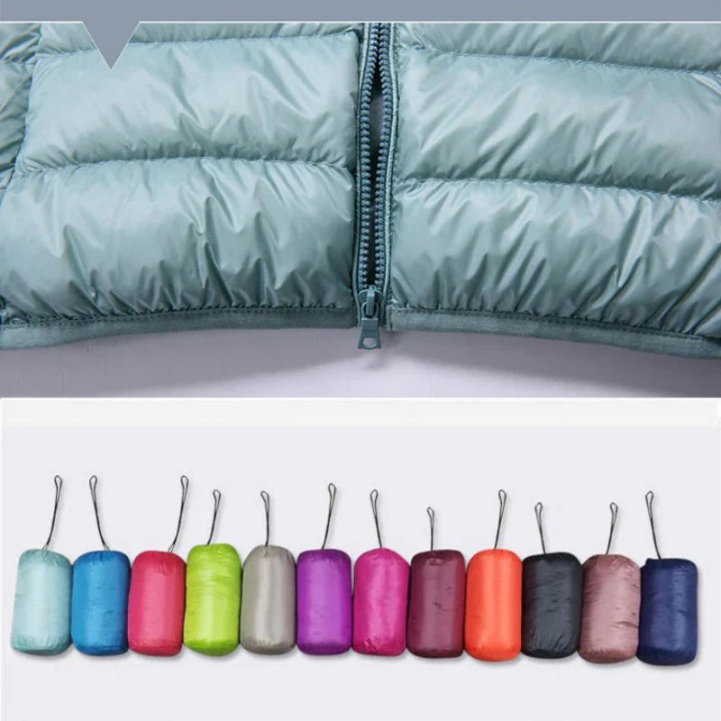 Ultralight down jacket women detail
