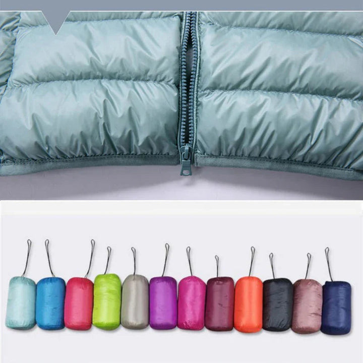 Ultralight down jacket women detail