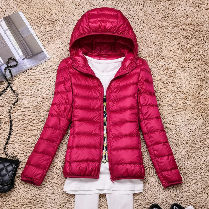 Ultralight down jacket women detail