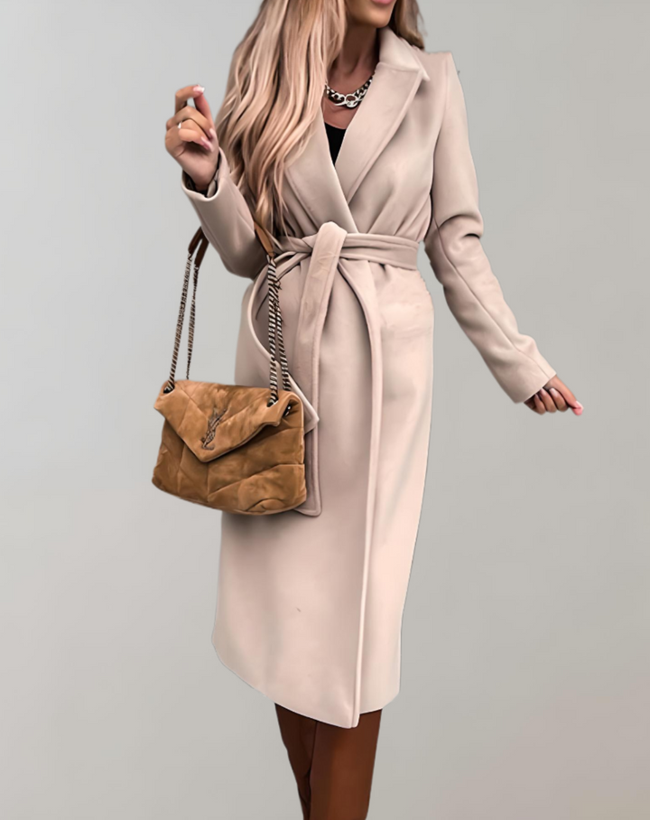 Long belted coat women