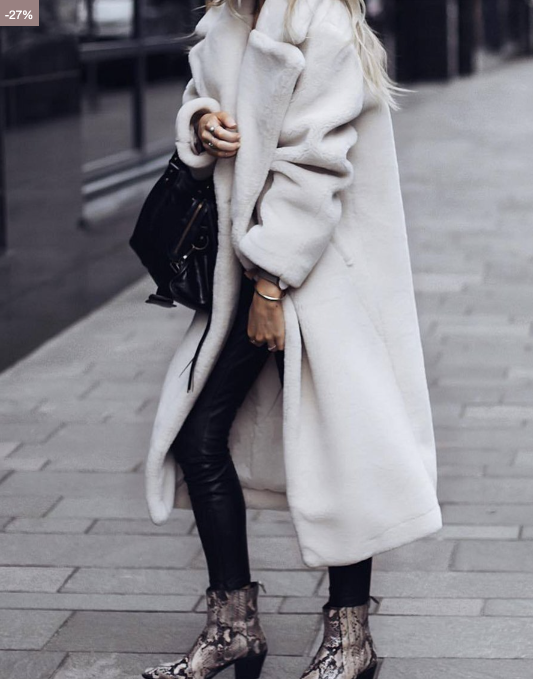 Oversized long padded winter coat women