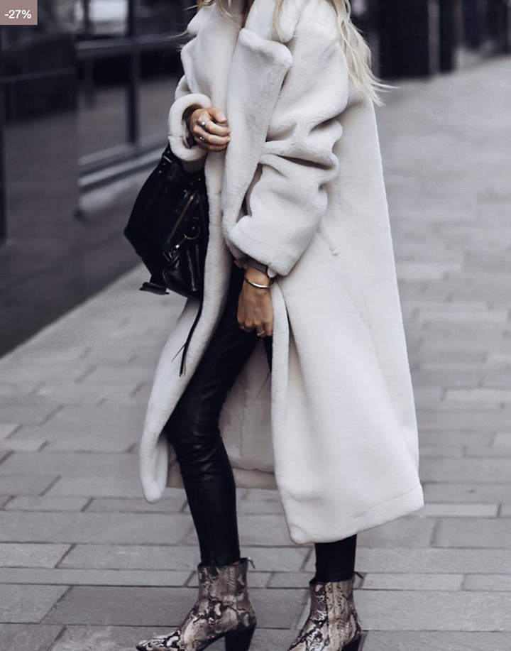 Oversized long padded winter coat women