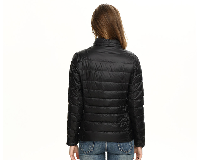 Waterproof down jacket women back view
