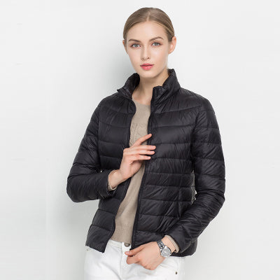 Waterproof down jacket women black
