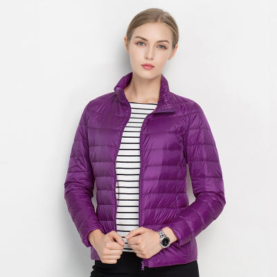 Waterproof down jacket women violet