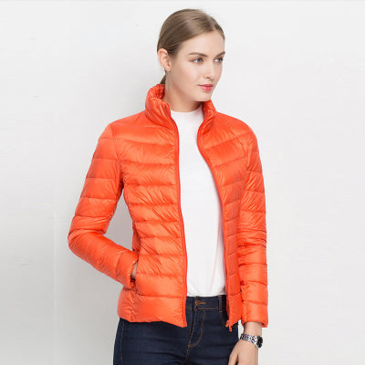 Waterproof down jacket women orange