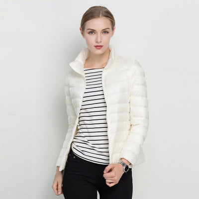 Waterproof down jacket women white