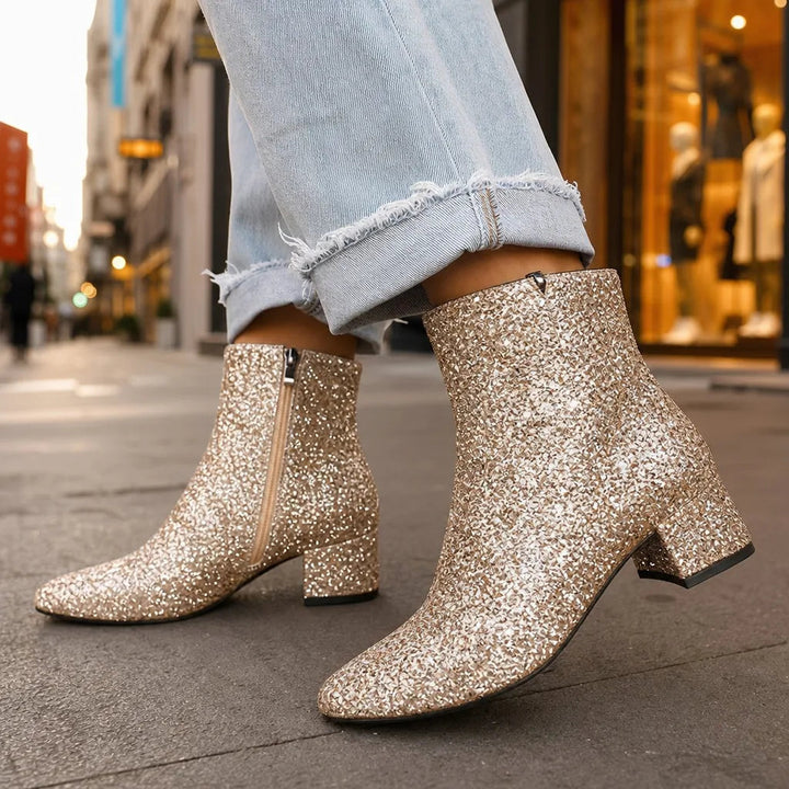Sparkle ankle boots detail
