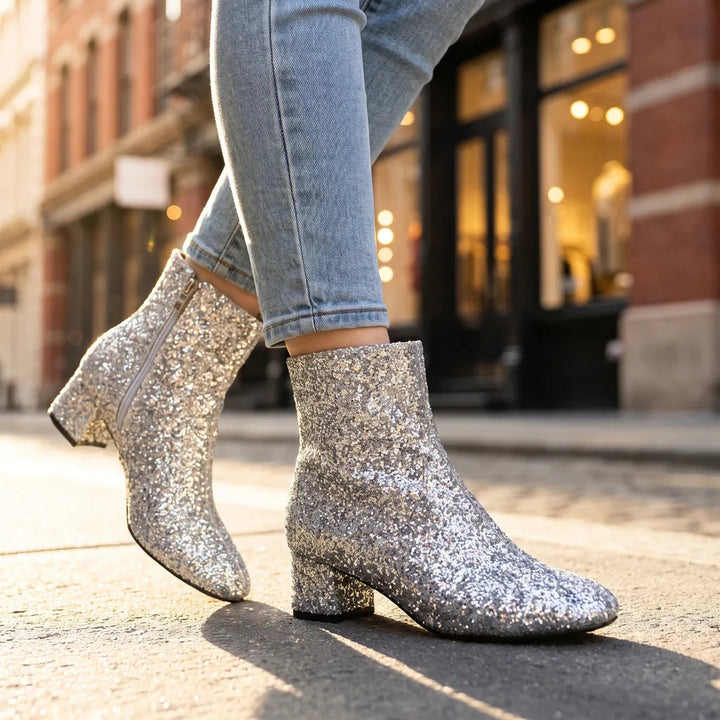 Sparkle ankle boots detail