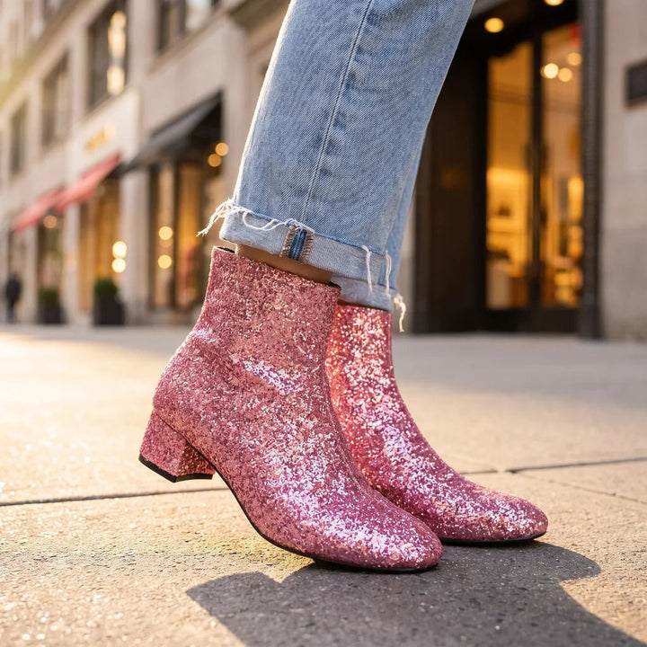 Sparkle ankle boots detail