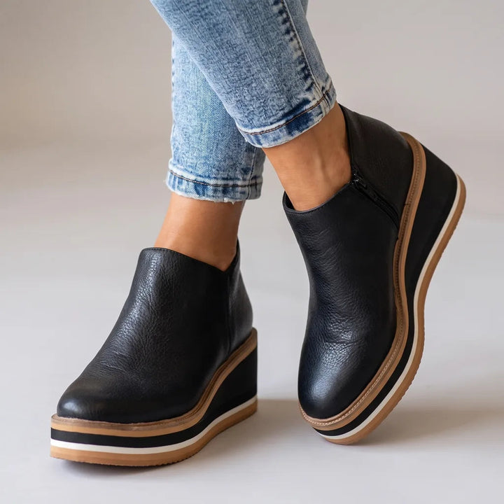 Pointed toe ankle boots women black