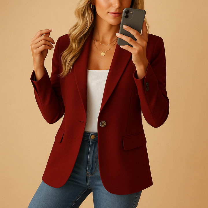 Slim fit blazer women detail
