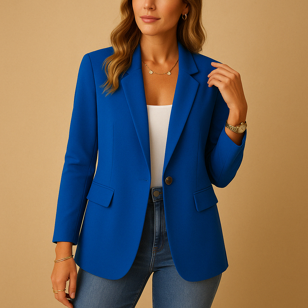 Slim fit blazer women detail