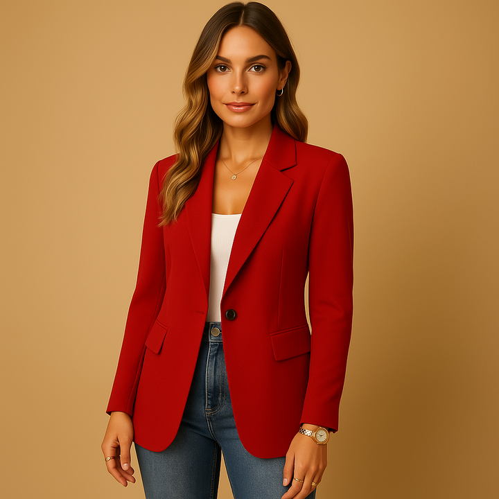 Slim fit blazer women detail