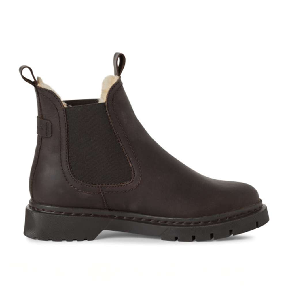 Men's Lined Chelsea Boots with Chunky Lug Sole and Elasticated Side Panels