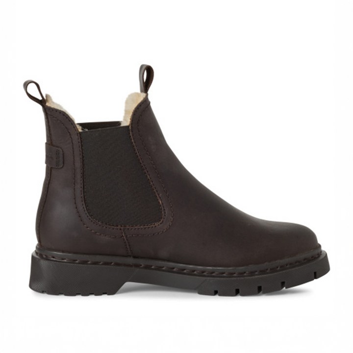 Men's Lined Chelsea Boots with Chunky Lug Sole and Elasticated Side Panels