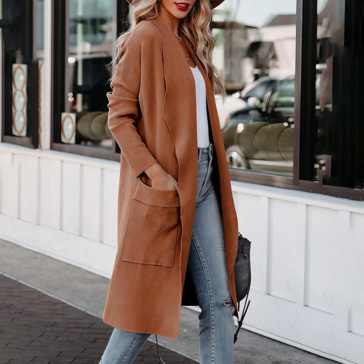 Long open jacket women front