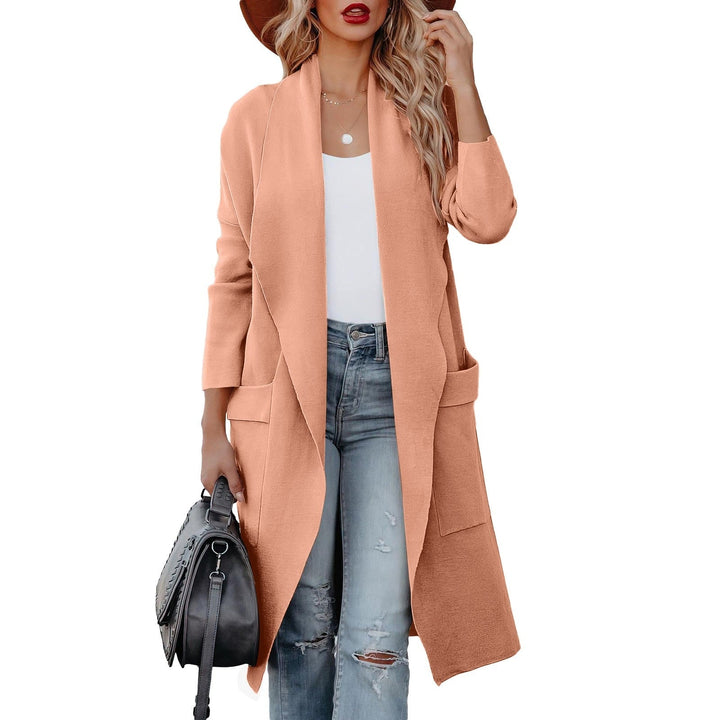 Long open jacket women detail