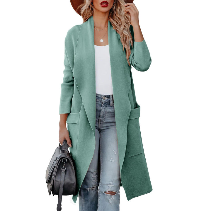 Long open jacket women detail