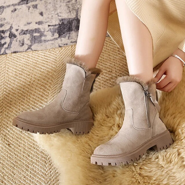 Suede Chelsea Boots with Elastic Side Gussets and Cushioned Insole