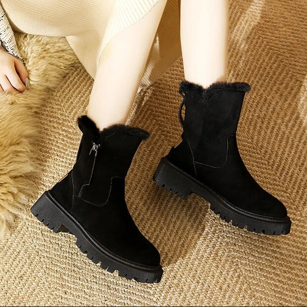 Suede Chelsea Boots with Elastic Side Gussets and Cushioned Insole