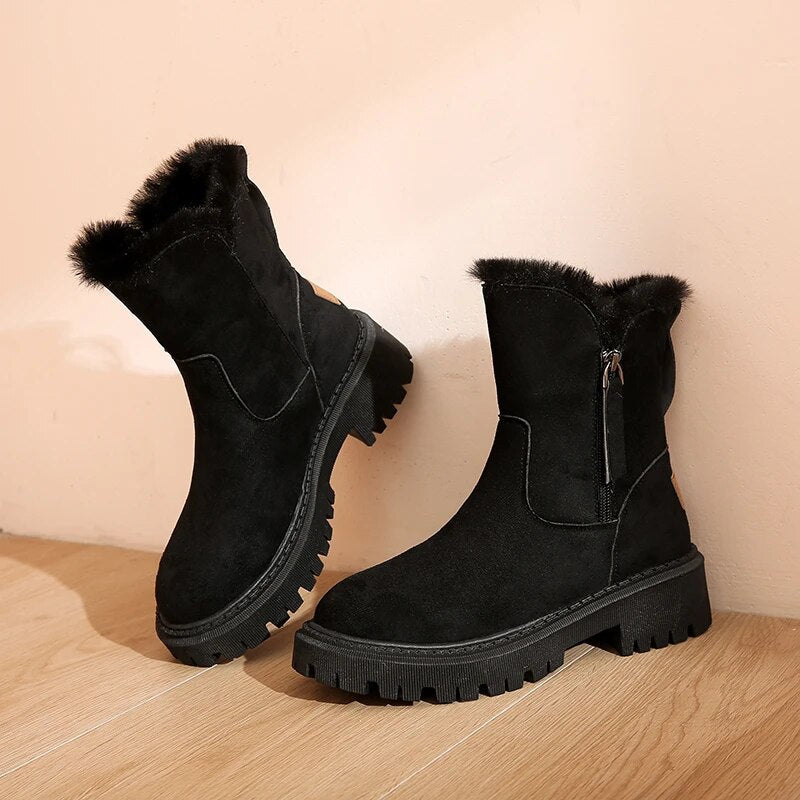 Suede Chelsea Boots with Elastic Side Gussets and Cushioned Insole